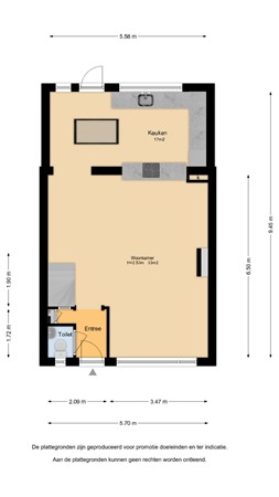 Floorplan - Kerkweg 6, 3603 CM Maarssen